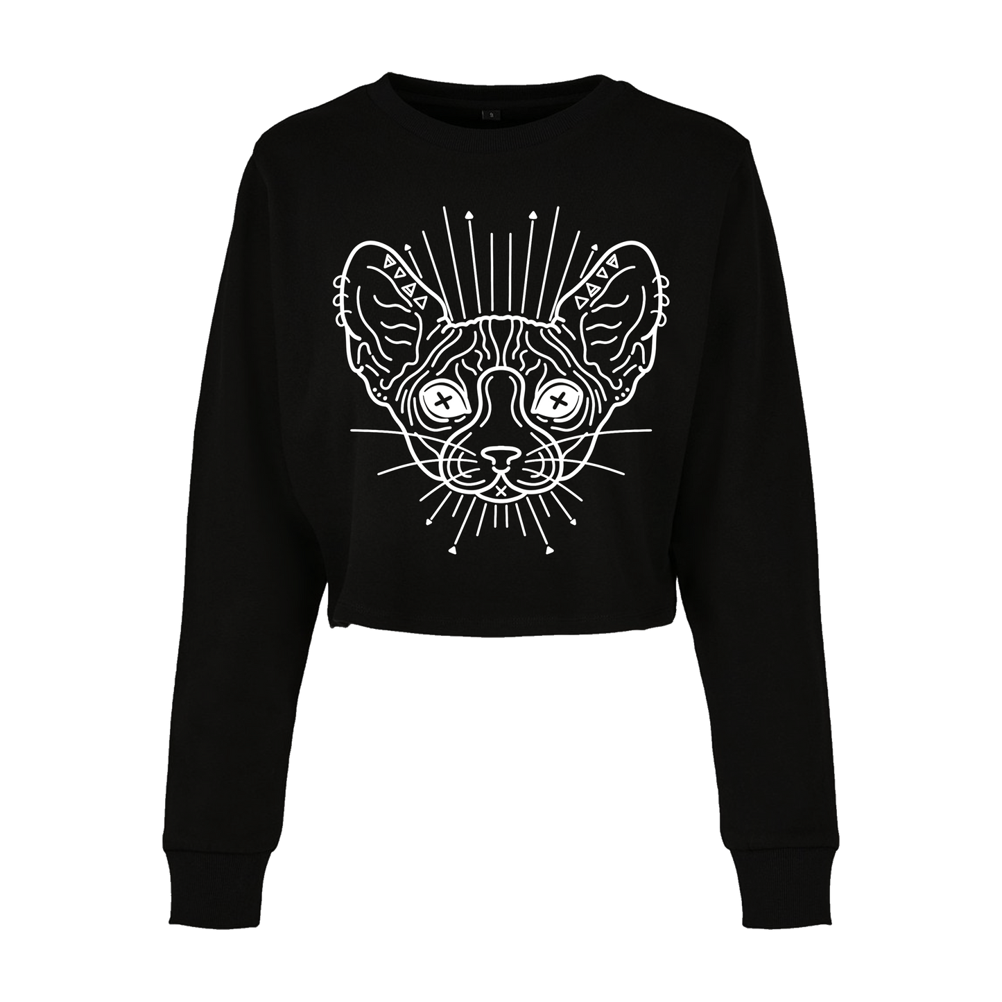 Feline Witchy Cropped Sweatshirt