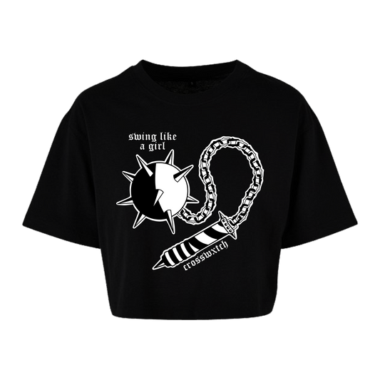 Swing like a girl cropped t-shirt