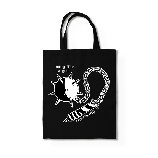Swing like a girl tote bag